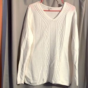 Cream V-Neck Sweater